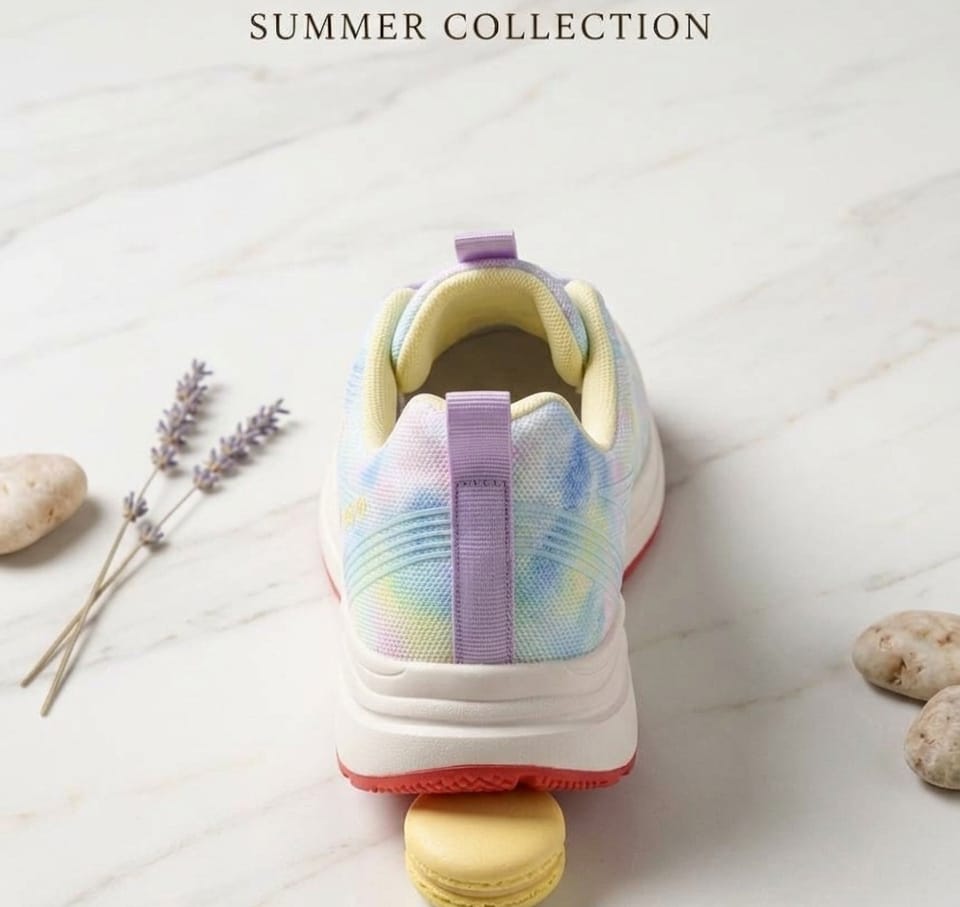 Women’s Pastel Rainbow Casual Sneakers - Image 4