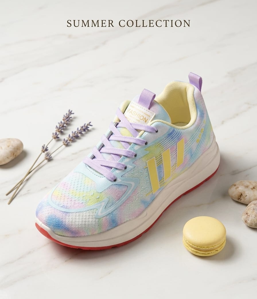 Women’s Pastel Rainbow Casual Sneakers