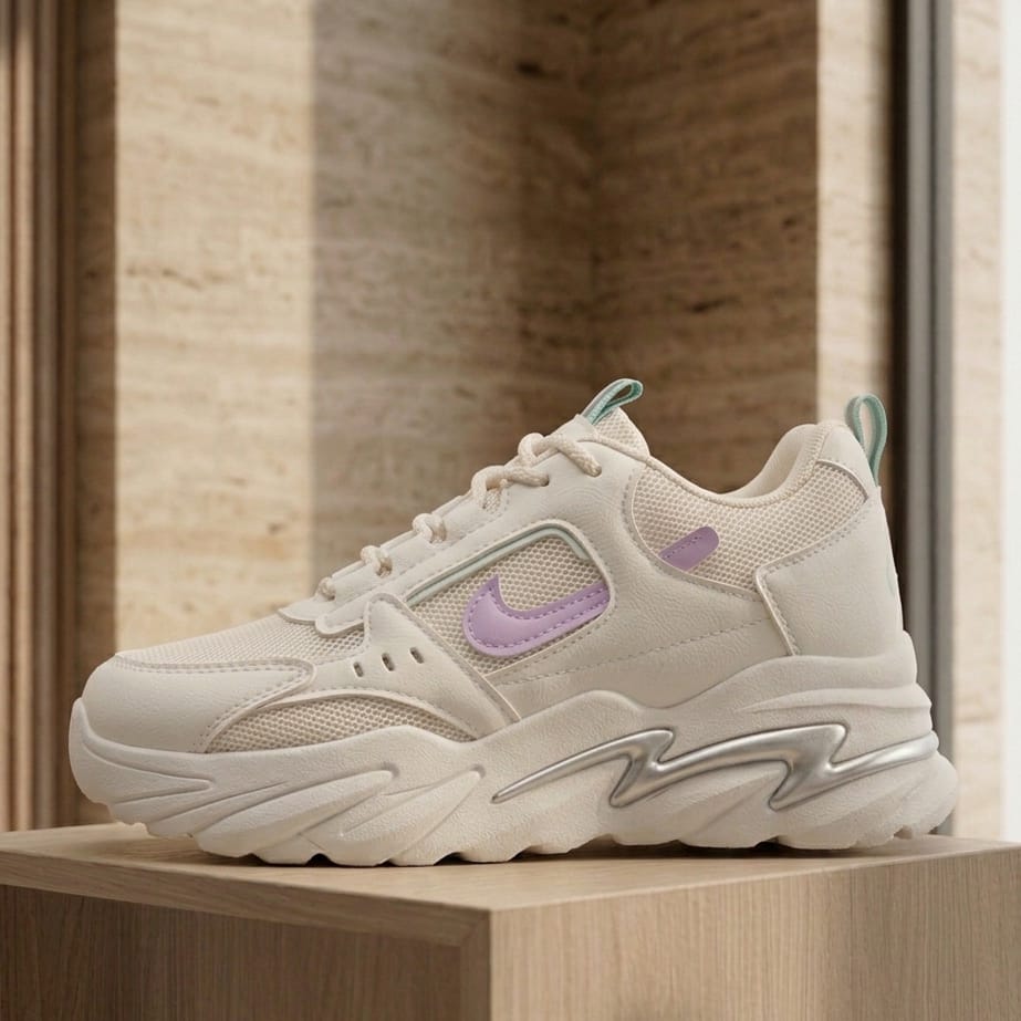 Women’s Premium Pink Sporty Chunky Sneakers - Image 2