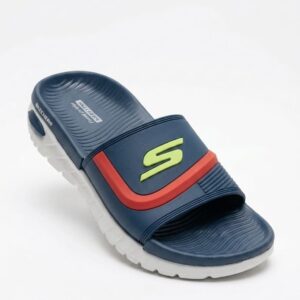 Men’s Navy Blue & White Casual Slippers – SJ Design