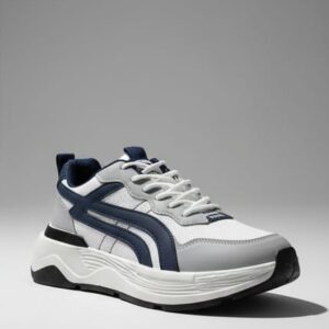 Men’s White & Navy Blue Sport Joggers