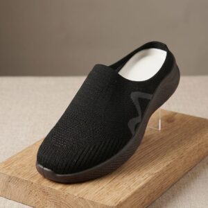 Women’s Black Lightweight Slip-On Walking Shoes