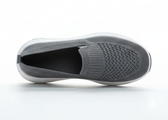 Women’s Black Comfort Knit Slip-On Shoes - Image 12