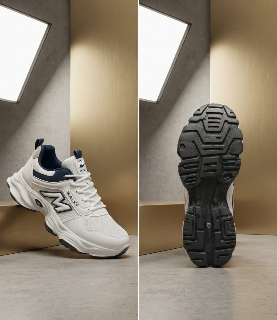 Men’s Grey Walk Sports Sneakers - Image 2