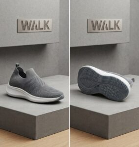 Men’s Grey Walk Lightweight Slip-On Sneakers