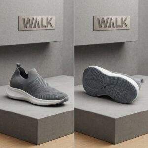 Men’s Grey Walk Lightweight Slip-On Sneakers