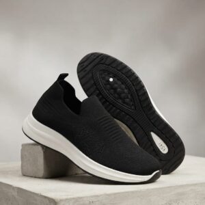 Men’s Grey Comfort Knit Slip-On Joggers