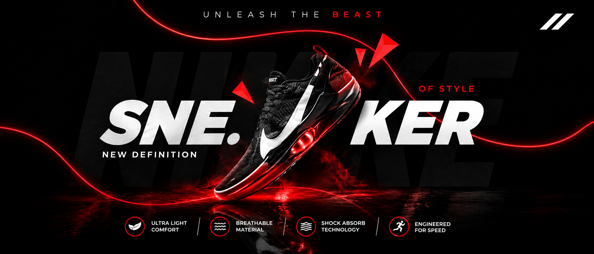 Unleash the Red Beast Sneaker